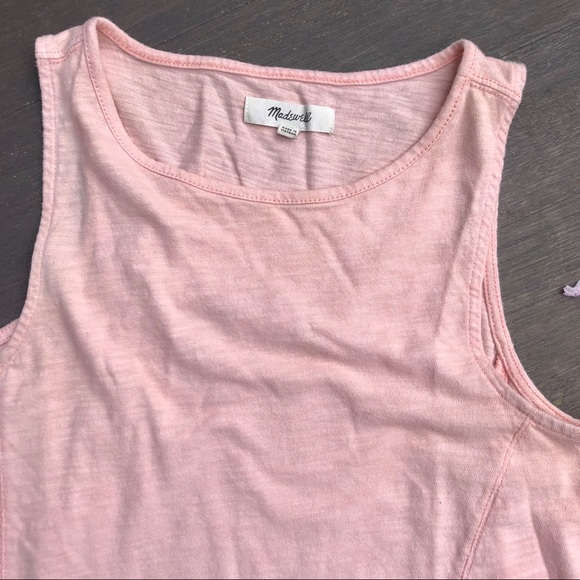 Madewell Forward Seam Slub Tank Rose EUC Size XS - Picture 3 of 5